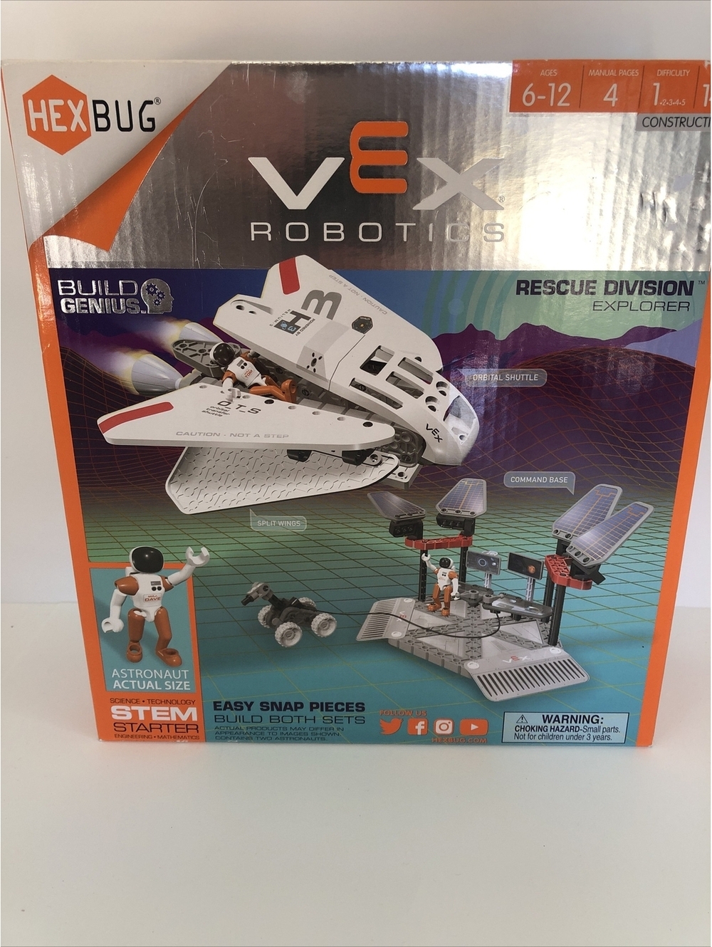Hex Bug VEX Robotics Space Explorer Rescue Division STEM Construction Kit Lev.1